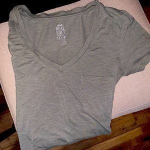 Olive Green Aerie Real Soft Tee Small